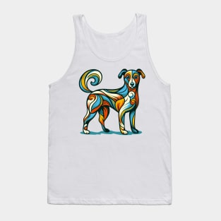 Pop art dog illustration. cubism illustration of a dog Tank Top